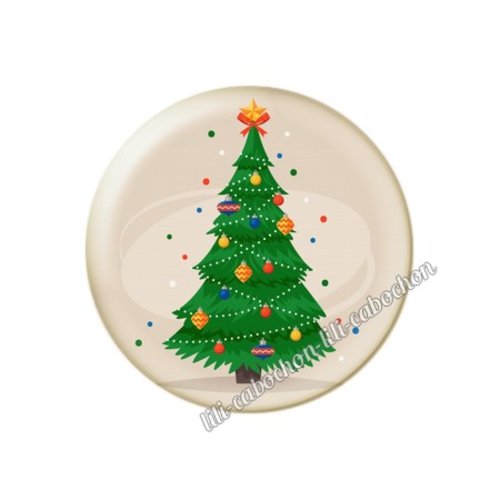 Cabochon résine à coller 25 mm noël no60