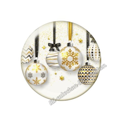 Cabochon résine à coller 25 mm noël no63