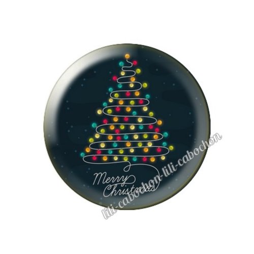 Cabochon résine à coller 25 mm noël no64