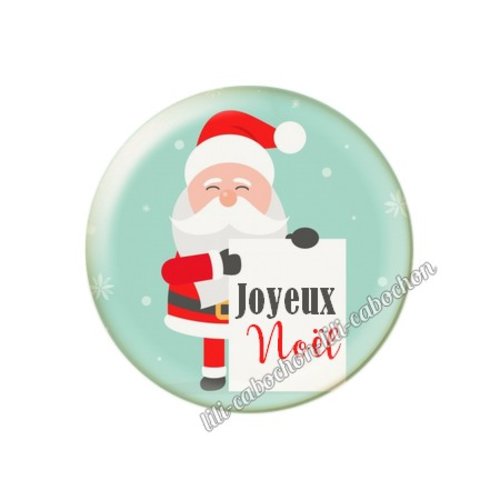 Cabochon résine à coller 25 mm noël no66