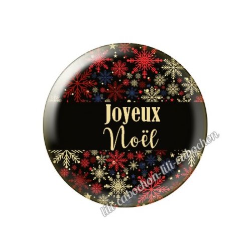 Cabochon résine à coller 25 mm noël no68