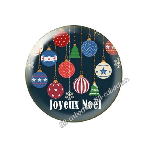 Cabochon résine à coller 25 mm noël no70