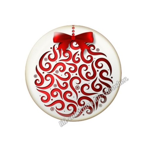 Cabochon résine à coller 25 mm noël no72