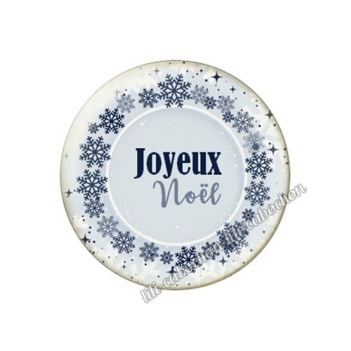 Cabochon résine à coller 25 mm noël no76