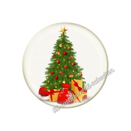Cabochon résine à coller 25 mm noël no78