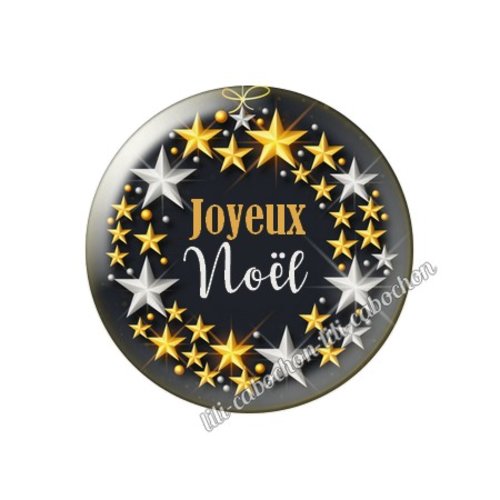 Cabochon résine à coller 25 mm noël no80