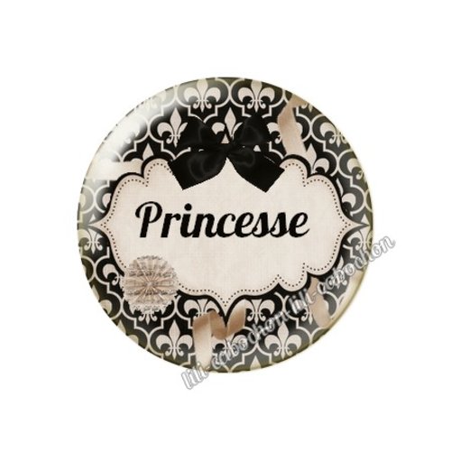 Cabochon résine à coller 25 mm princesse ma1