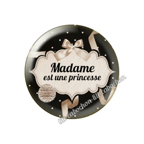 Cabochon résine à coller 25 mm princesse ma7