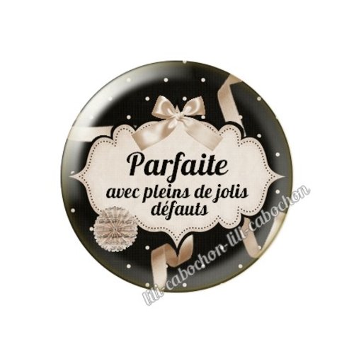 Cabochon résine à coller 25 mm madame parfaite ma12