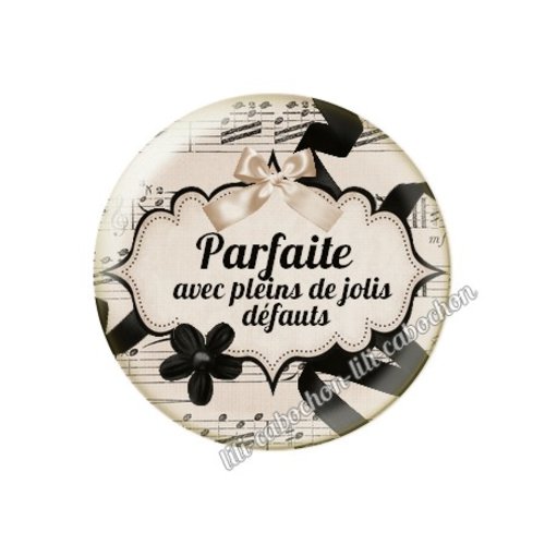 Cabochon résine à coller 25 mm madame parfaite ma12a