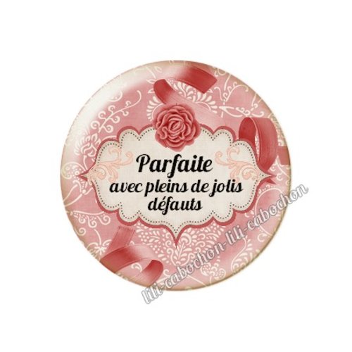 Cabochon résine à coller 25 mm madame parfaite ma14