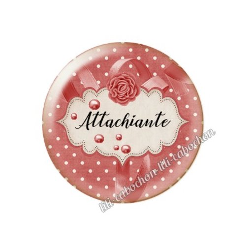 Cabochon résine à coller 25 mm attachiante ma26