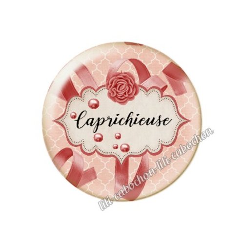 Cabochon résine à coller 25 mm capricieuse ma29