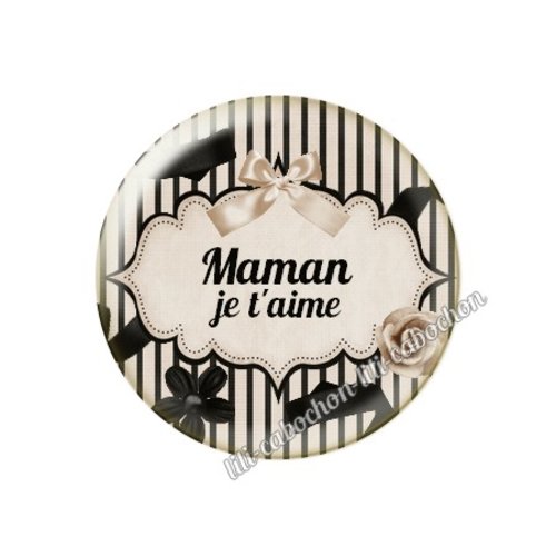 Cabochon résine à coller 25 mm maman ma30