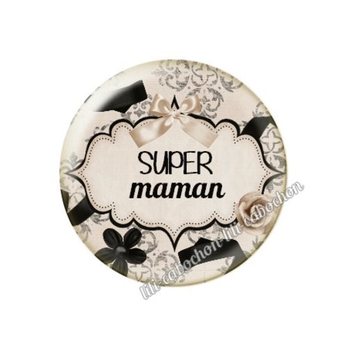Cabochon résine à coller 25 mm maman ma32