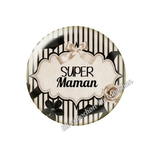 Cabochon résine à coller 25 mm maman ma33