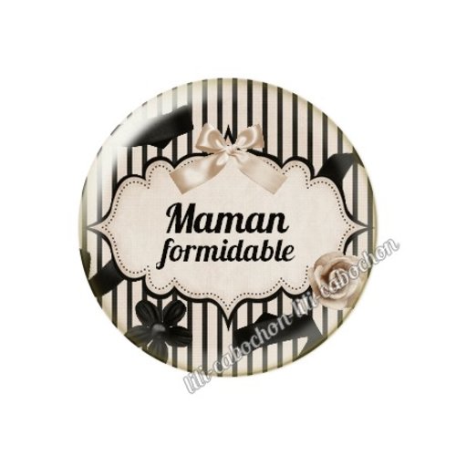 Cabochon résine à coller 25 mm maman ma34