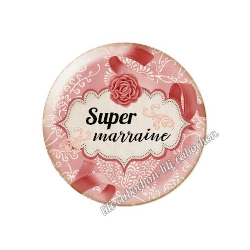 Cabochon résine à coller 25 mm marraine ma39