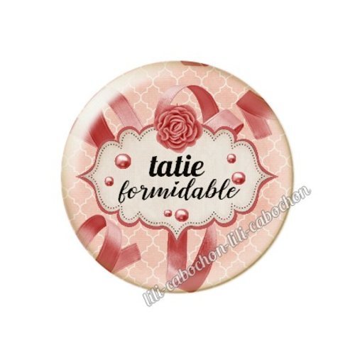 Cabochon résine à coller 25 mm tatie ma41a