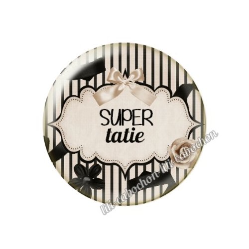 Cabochon résine à coller 25 mm tatie ma43