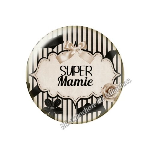 Cabochon résine à coller 25 mm mamie ma48