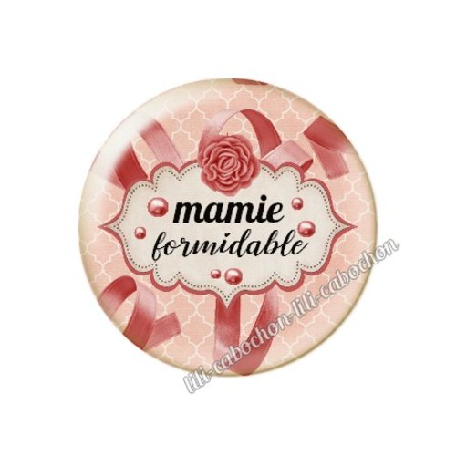 Cabochon résine à coller 25 mm mamie ma50