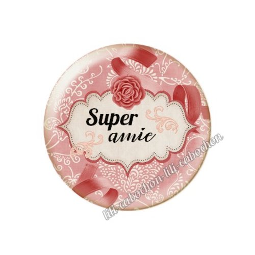 Cabochon résine à coller 25 mm amie ma56