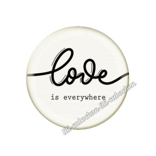 Cabochon résine a coller 25 mm amour couple saint valentin coeur  je t'aime 3