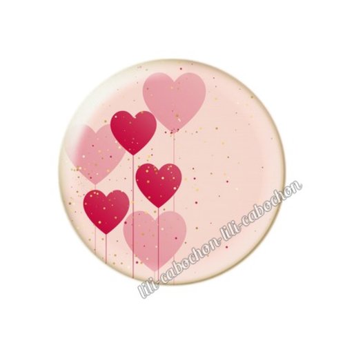 Cabochon résine a coller 25 mm amour couple saint valentin coeur  je t'aime 12