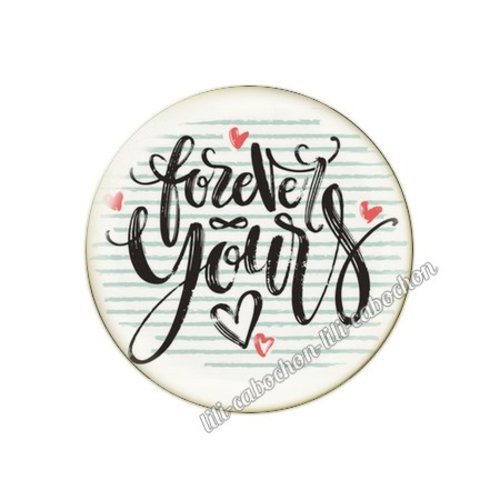 Cabochon résine a coller 25 mm amour couple saint valentin coeur  je t'aime 17