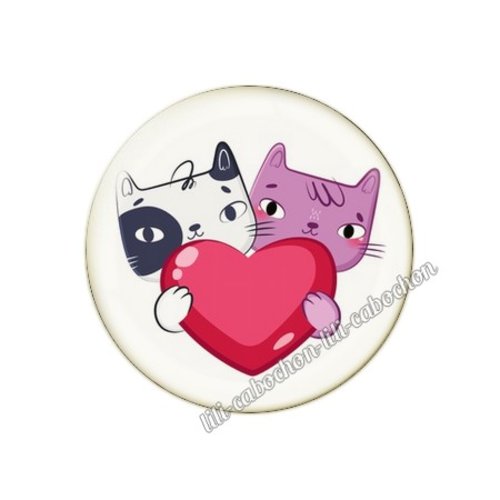 Cabochon résine a coller 25 mm amour couple saint valentin coeur  je t'aime 18