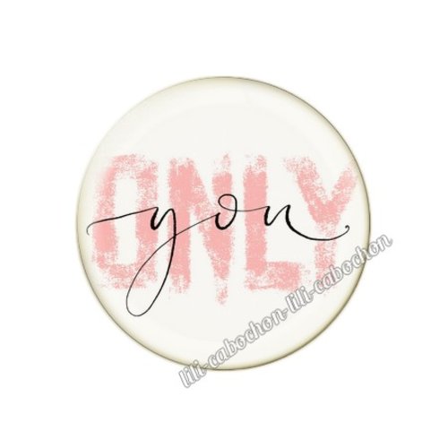 Cabochon résine a coller 25 mm amour couple saint valentin coeur  je t'aime 28