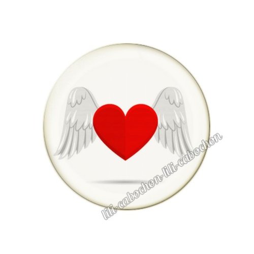 Cabochon résine a coller 25 mm amour couple saint valentin coeur  je t'aime 44
