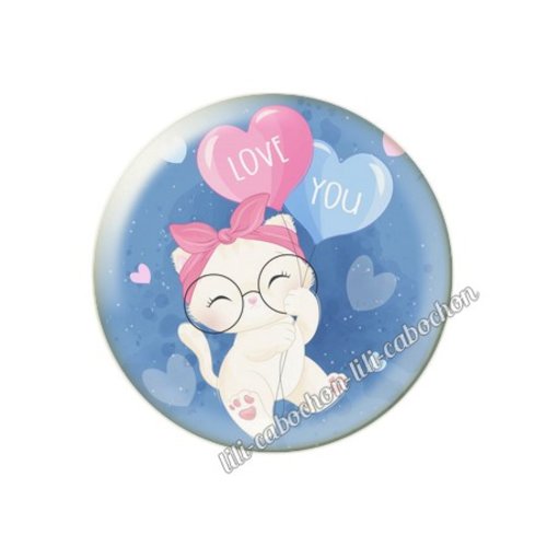 Cabochon résine a coller 25 mm amour couple saint valentin coeur  je t'aime 47