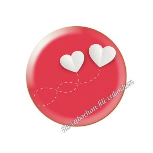 Cabochon résine a coller 25 mm amour couple saint valentin coeur  je t'aime 51