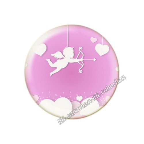 Cabochon résine a coller 25 mm amour couple saint valentin coeur  je t'aime 54