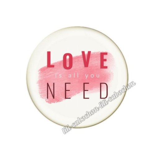 Cabochon résine a coller 25 mm amour couple saint valentin coeur  je t'aime 57