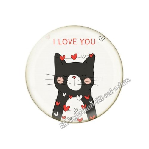 Cabochon résine a coller 25 mm amour couple saint valentin coeur  je t'aime 65