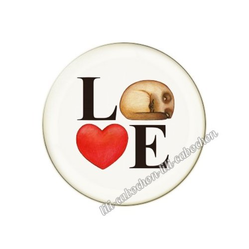 Cabochon résine a coller 25 mm amour couple saint valentin coeur  je t'aime 81