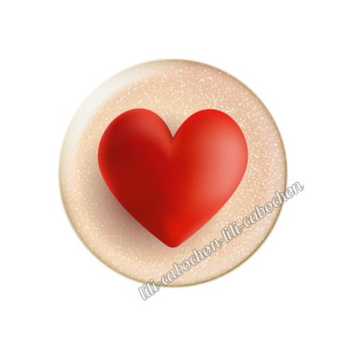 Cabochon résine a coller 25 mm amour couple saint valentin coeur  je t'aime 104