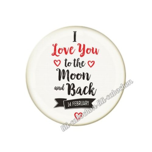 Cabochon résine a coller 25 mm amour couple saint valentin coeur  je t'aime 106