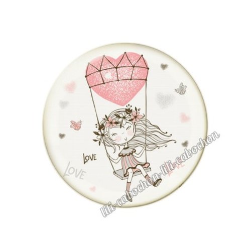 Cabochon résine a coller 25 mm amour couple saint valentin coeur  je t'aime 115