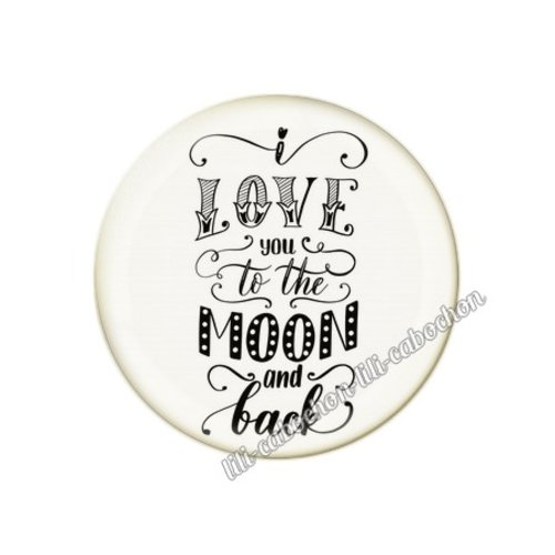 Cabochon résine a coller 25 mm amour couple saint valentin coeur  je t'aime 121