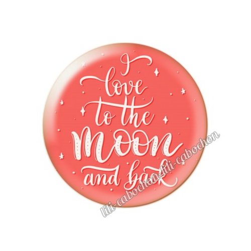 Cabochon résine a coller 25 mm amour couple saint valentin coeur  je t'aime 132