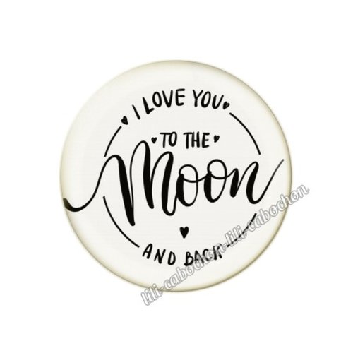 Cabochon résine a coller 25 mm amour couple saint valentin coeur  je t'aime 133