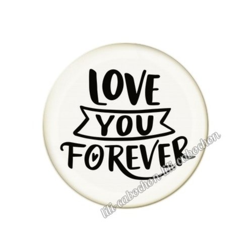 Cabochon résine a coller 25 mm amour couple saint valentin coeur  je t'aime 138