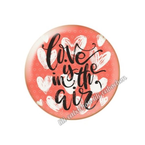 Cabochon résine a coller 25 mm amour couple saint valentin coeur  je t'aime 140