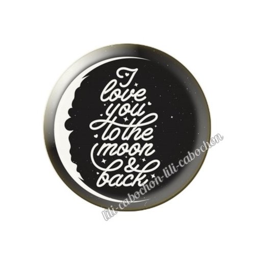 Cabochon résine a coller 25 mm amour couple saint valentin coeur  je t'aime 143