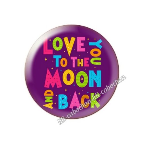 Cabochon résine a coller 25 mm amour couple saint valentin coeur  je t'aime 144