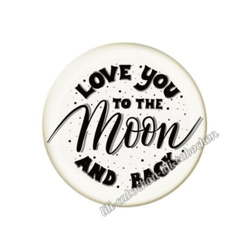 Cabochon résine a coller 25 mm amour couple saint valentin coeur  je t'aime 146